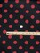 1 yard Black Poly Cotton Fabric with Red Dots for Dresses Crafts Costumes 59/60″ Width